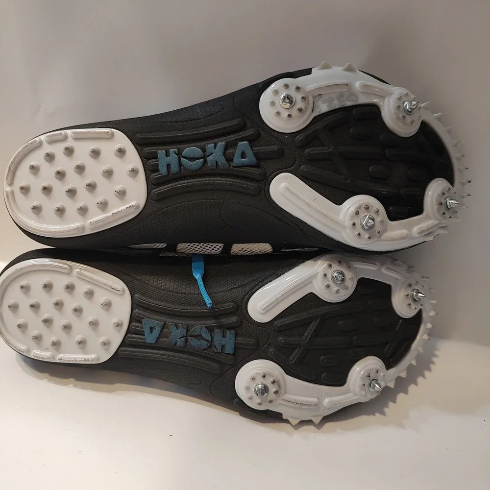HOKA One One W Rocket LD Track Field Spikes Shoes Blue Black White Women Sz 7